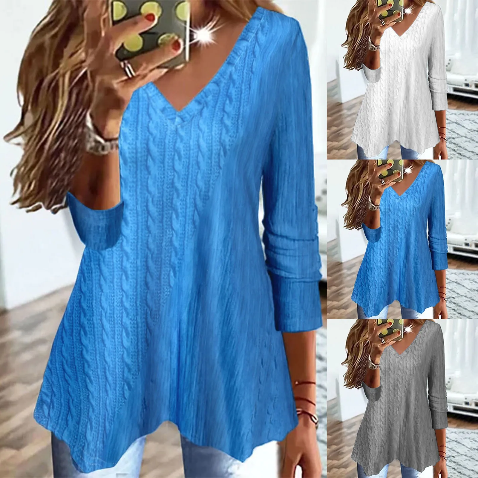 Women's Long Sleeve Casual Chiffon Blouse Summer Fashion Sexy V Neck Irregular Loose Pullovers Shirt Female Clothing Tunic Tops
Women's Long Sleeve Casual Chiffon Blouse Summer Fashion Sexy V Neck Irregular Loose Pullovers Shirt Female Clothing Tunic Tops