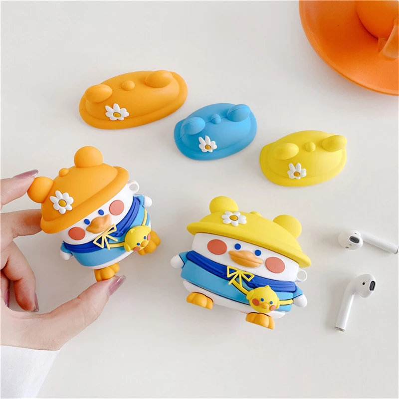 Чехол для AirPods 1 2, чехол с 3D рисунком утка, беспроводные наушники-вкладыши, защитный чехол для наушников, чехол для Airpods стандартного размера
Чехол для AirPods 1 2, чехол с 3D рисунком утка, беспроводные наушники-вкладыши, защитный чехол для наушников, чехол для Airpods стандартного размера
