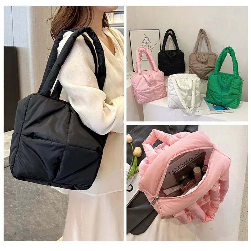 Autumn and Winter Underarm Tote Bag Cross Border Plaid Soft Puff Cotton Pillow Bag Versatile One Shoulder Women's Handbag
Autumn and Winter Underarm Tote Bag Cross Border Plaid Soft Puff Cotton Pillow Bag Versatile One Shoulder Women's Handbag