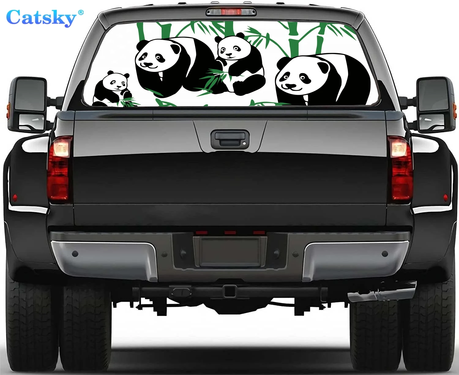 

Panda, panda animal,Car Rear Window Sticker Decoration,Perforated Window Film Decals for Truck Back Windshield,Decor for Car,