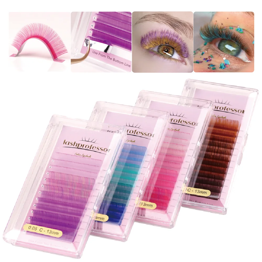 Lashprofessor Rainbow Color C D Eyelash Extension Purple Blue Brown Pink Lash Soft Natural Individual False Colored Mink Lashes
Lashprofessor Rainbow Color C D Eyelash Extension Purple Blue Brown Pink Lash Soft Natural Individual False Colored Mink Lashes