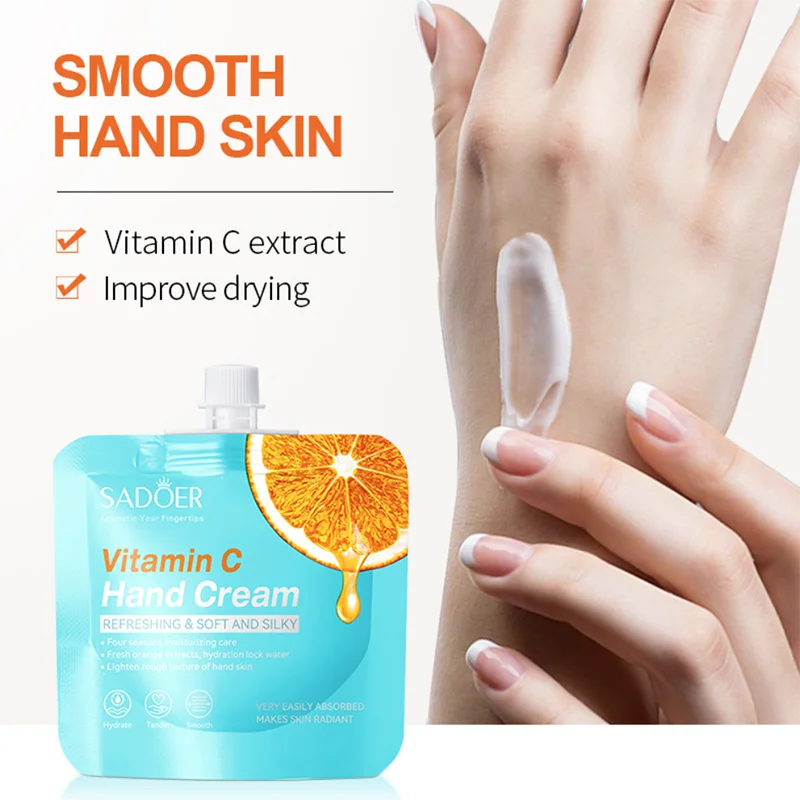 

Vitamin C Hand Cream Lotion Moisturizer Skin Whitening Clareador Creme Main Krem Do Rąk Handcream Crema De Manos Free Shipping