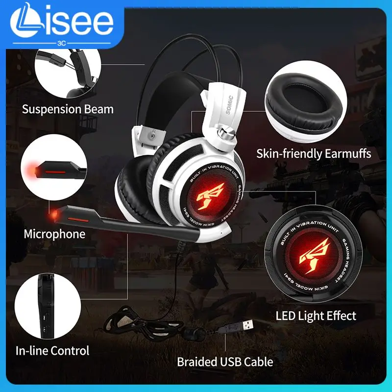 Virtual Wire Headphones Comfortable Over-ear Headphone Surround Sound Stereo Head-mounted Gaming Headset For Pc Computer Laptop
Virtual Wire Headphones Comfortable Over-ear Headphone Surround Sound Stereo Head-mounted Gaming Headset For Pc Computer Laptop