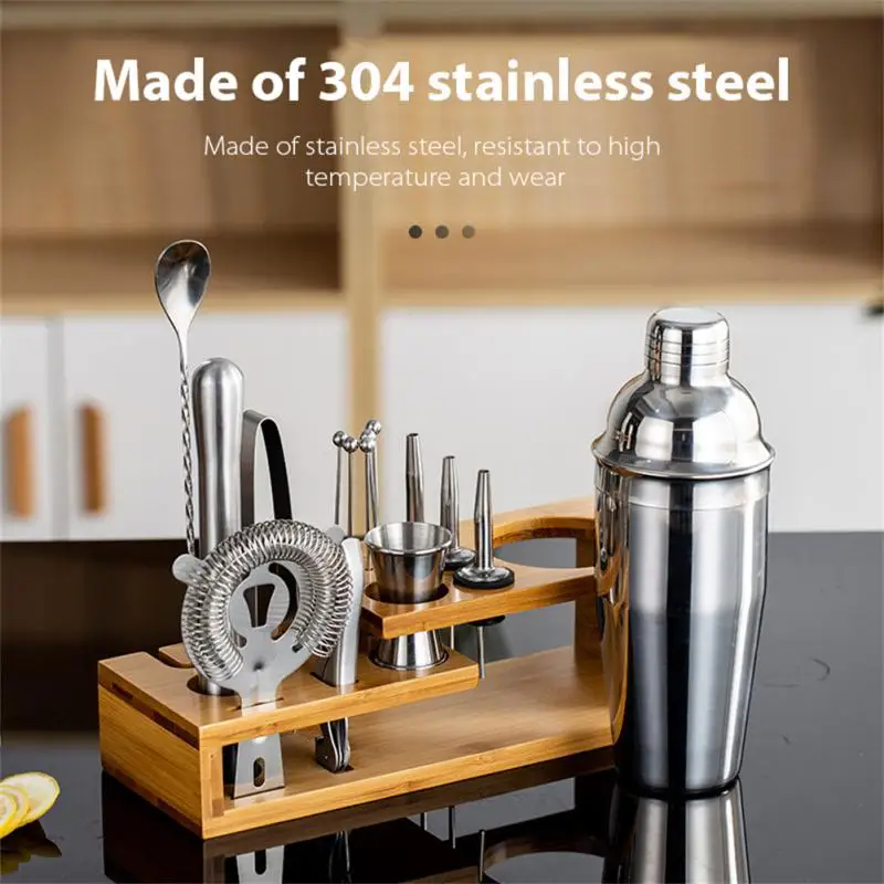 16-Piece Stainless Steel Bartender Set With Double-layer Bartender Holder Shaker Glass Cocktail Bartender Barware Home Bar Tools
16-Piece Stainless Steel Bartender Set With Double-layer Bartender Holder Shaker Glass Cocktail Bartender Barware Home Bar Tools