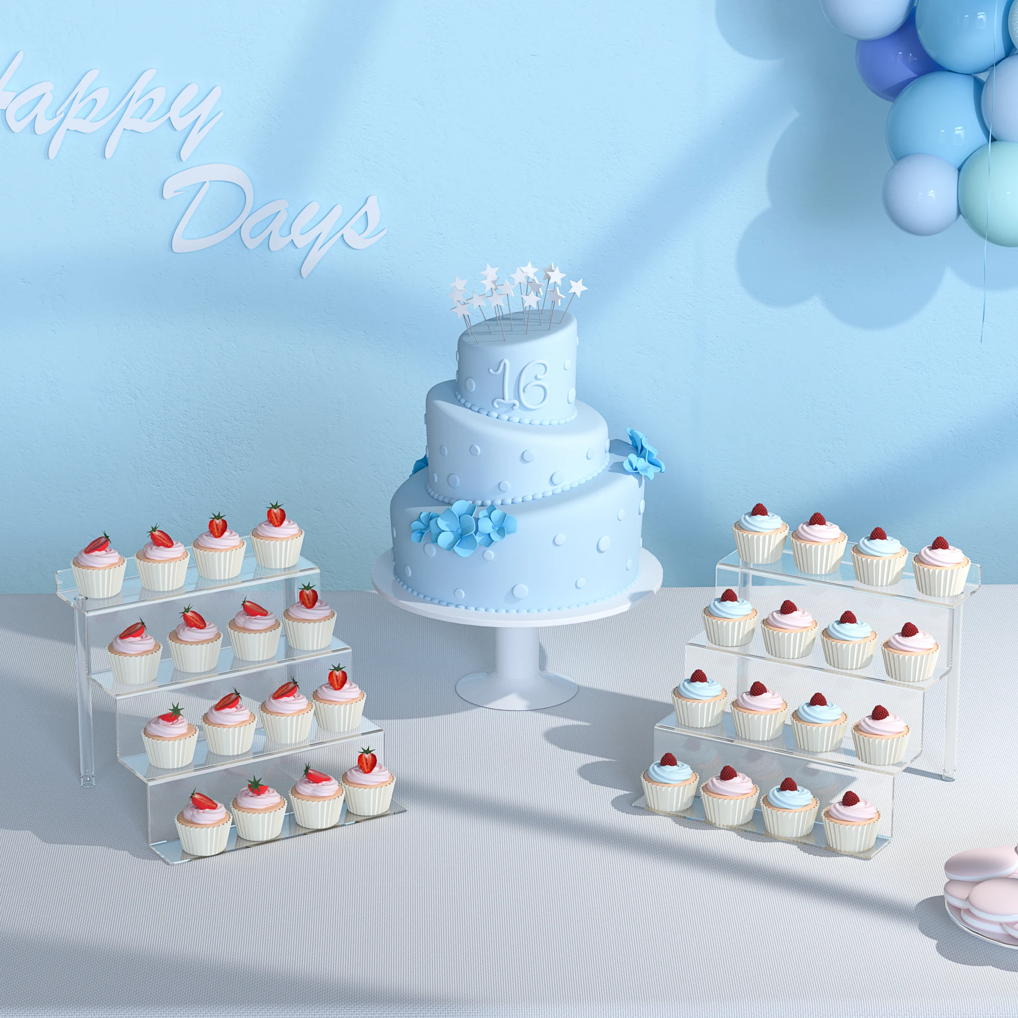 Acrylic Riser Display Shelf for amiibo Figures, 4 Tier Clear Cupcakes Stand Perfume Organizer for Cabinet, Table, Countertops
Acrylic Riser Display Shelf for amiibo Figures, 4 Tier Clear Cupcakes Stand Perfume Organizer for Cabinet, Table, Countertops