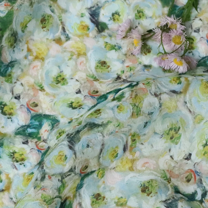 Monet High Quality Natural Pure Ramie Linens Cloth Digital Printing Fabric Summer Thin Chinese Style Robe Dress Tissu Sewing DIY
Monet High Quality Natural Pure Ramie Linens Cloth Digital Printing Fabric Summer Thin Chinese Style Robe Dress Tissu Sewing DIY