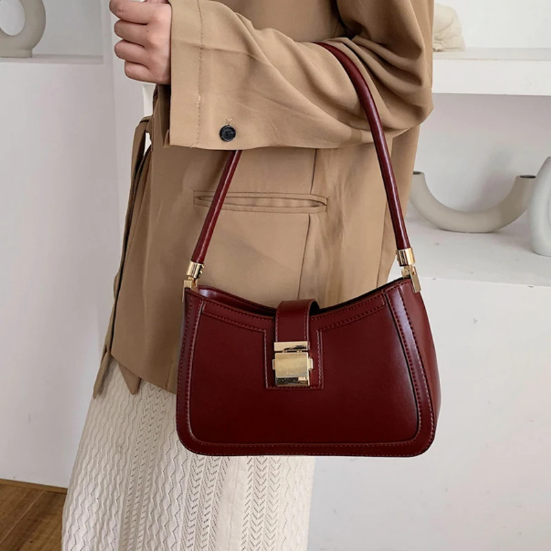 Solid Color PU Leather Shoulder Bags For Women 2022 hit Lock Handbags Small Travel Hand Bag Lady Fashion Bags
Solid Color PU Leather Shoulder Bags For Women 2022 hit Lock Handbags Small Travel Hand Bag Lady Fashion Bags