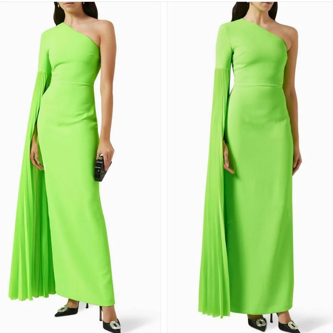 Women's Green Satin Prom Dresses for Evening Party فساتين السهرة Ankle-Length One Shoulder Long Trumpet Formal Dress for Girls
Women's Green Satin Prom Dresses for Evening Party فساتين السهرة Ankle-Length One Shoulder Long Trumpet Formal Dress for Girls