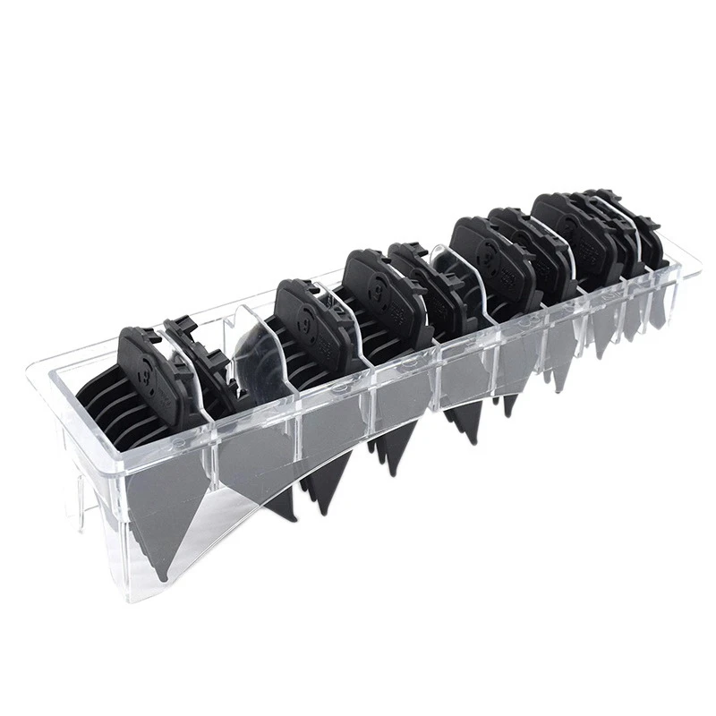 10Pcs Hair Clipper Cutting Guide Comb Guards Trimmers Wet And Dry Use Limit Comb Tools Kit 1.5-25Mm For WAHL
10Pcs Hair Clipper Cutting Guide Comb Guards Trimmers Wet And Dry Use Limit Comb Tools Kit 1.5-25Mm For WAHL