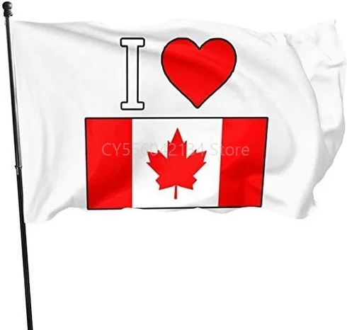 

I Love Canada Flag Heart flag Home Decoration Outdoor Decor Polyester Banners and Flags 90x150cm 120x180cm