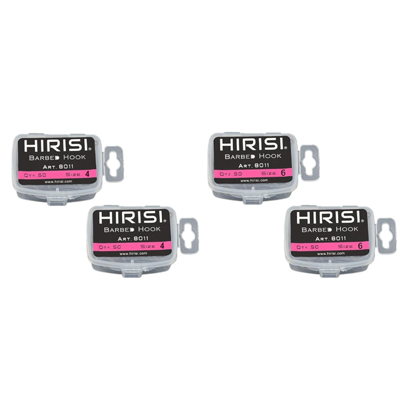 Hirisi 200Pcs Coating High Carbon Stainless Steel Barbed Hooks Carp Fishing Hooks Pack With 8011, 100 Pcs 4 & 100Pcs 6
Hirisi 200Pcs Coating High Carbon Stainless Steel Barbed Hooks Carp Fishing Hooks Pack With 8011, 100 Pcs 4 & 100Pcs 6