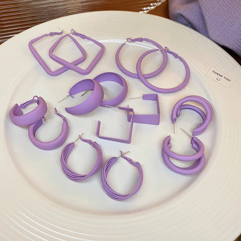 Minar Korea Multiple Purple Color C Shape Geometric Hoop Earrings for Women Cartoon Bear Heart Hanging Earring Spring Jewelry
Minar Korea Multiple Purple Color C Shape Geometric Hoop Earrings for Women Cartoon Bear Heart Hanging Earring Spring Jewelry