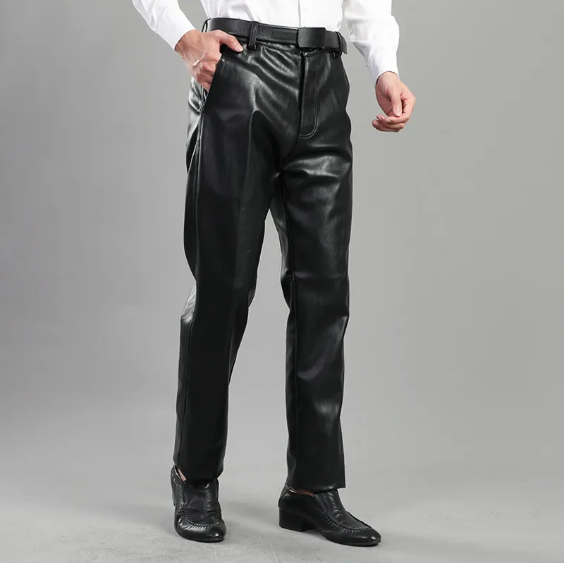 Men's Leather Pants Motorcycle Leather Pants Men's Windproof Straight High Waist PU Leather Casual Pants
Men's Leather Pants Motorcycle Leather Pants Men's Windproof Straight High Waist PU Leather Casual Pants