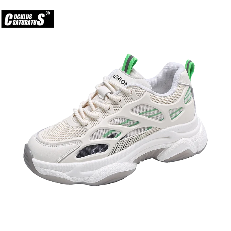 Women Lace-up Sneakers Mesh Breathable Running Shoes Women's Casual Shoes Fashion Chunky Sneakers Woman Thick Sole Sport Shoes
Women Lace-up Sneakers Mesh Breathable Running Shoes Women's Casual Shoes Fashion Chunky Sneakers Woman Thick Sole Sport Shoes