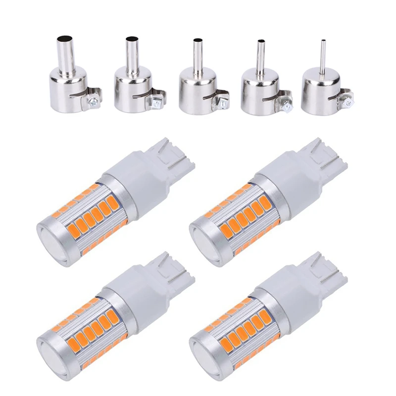 5Pcs Hot Air-Gun Nozzle Universal Gun Nozzle For 850 852D 898 858 & 4X 7443, T20 Led Bulbs Amber Yellow 900 Lumens Turn Signals
5Pcs Hot Air-Gun Nozzle Universal Gun Nozzle For 850 852D 898 858 & 4X 7443, T20 Led Bulbs Amber Yellow 900 Lumens Turn Signals