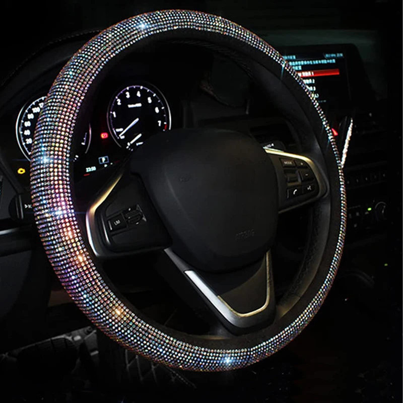 Car Decoration Rhinestone PU Leather Elastic Steering Wheel Cover Without Inner Ring Diamonds Interior Car Styling Accessories
Car Decoration Rhinestone PU Leather Elastic Steering Wheel Cover Without Inner Ring Diamonds Interior Car Styling Accessories