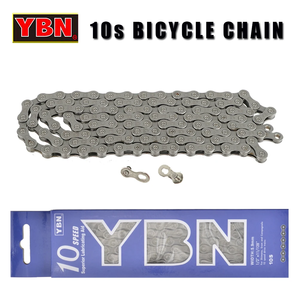 YBN Bike Chains MTB Mountain Road Bike Chians 10 Speed Hollow Bicycle Chain 116 Links Silver D10S for M7000 XT
YBN Bike Chains MTB Mountain Road Bike Chians 10 Speed Hollow Bicycle Chain 116 Links Silver D10S for M7000 XT