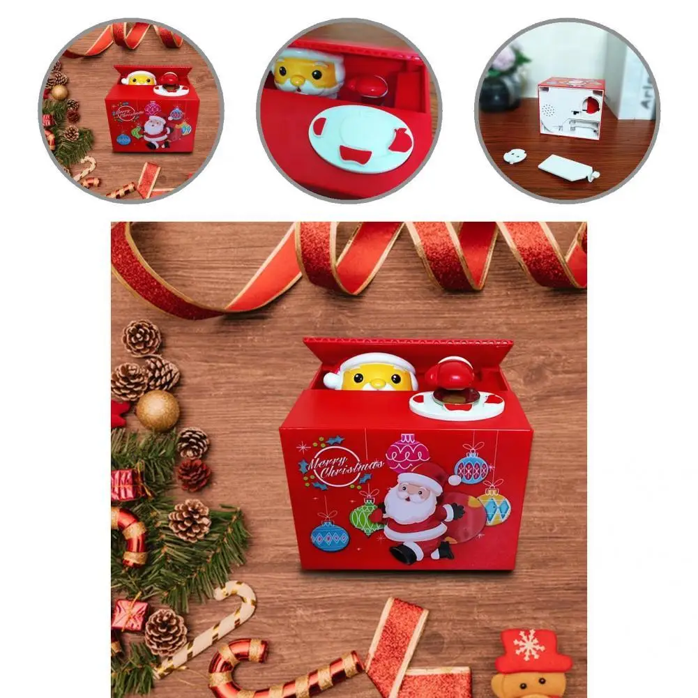 Children's Money Box Good Automatic Xmas Themed Stealing Coin Piggy Bank Money Bank Red Color Long Lasting
Children's Money Box Good Automatic Xmas Themed Stealing Coin Piggy Bank Money Bank Red Color Long Lasting