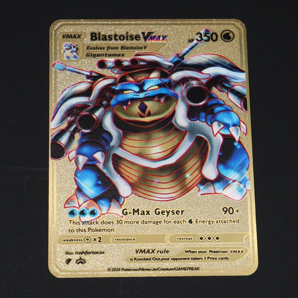 Новые металлические карты Pokemon Glod Mewtwo PIKACHU GX EX VMAX Charizard, золотые Редкие блестящие коллекционные игры, искусственные игрушки для детей, подаро...
Новые металлические карты Pokemon Glod Mewtwo PIKACHU GX EX VMAX Charizard, золотые Редкие блестящие коллекционные игры, искусственные игрушки для детей, подаро...