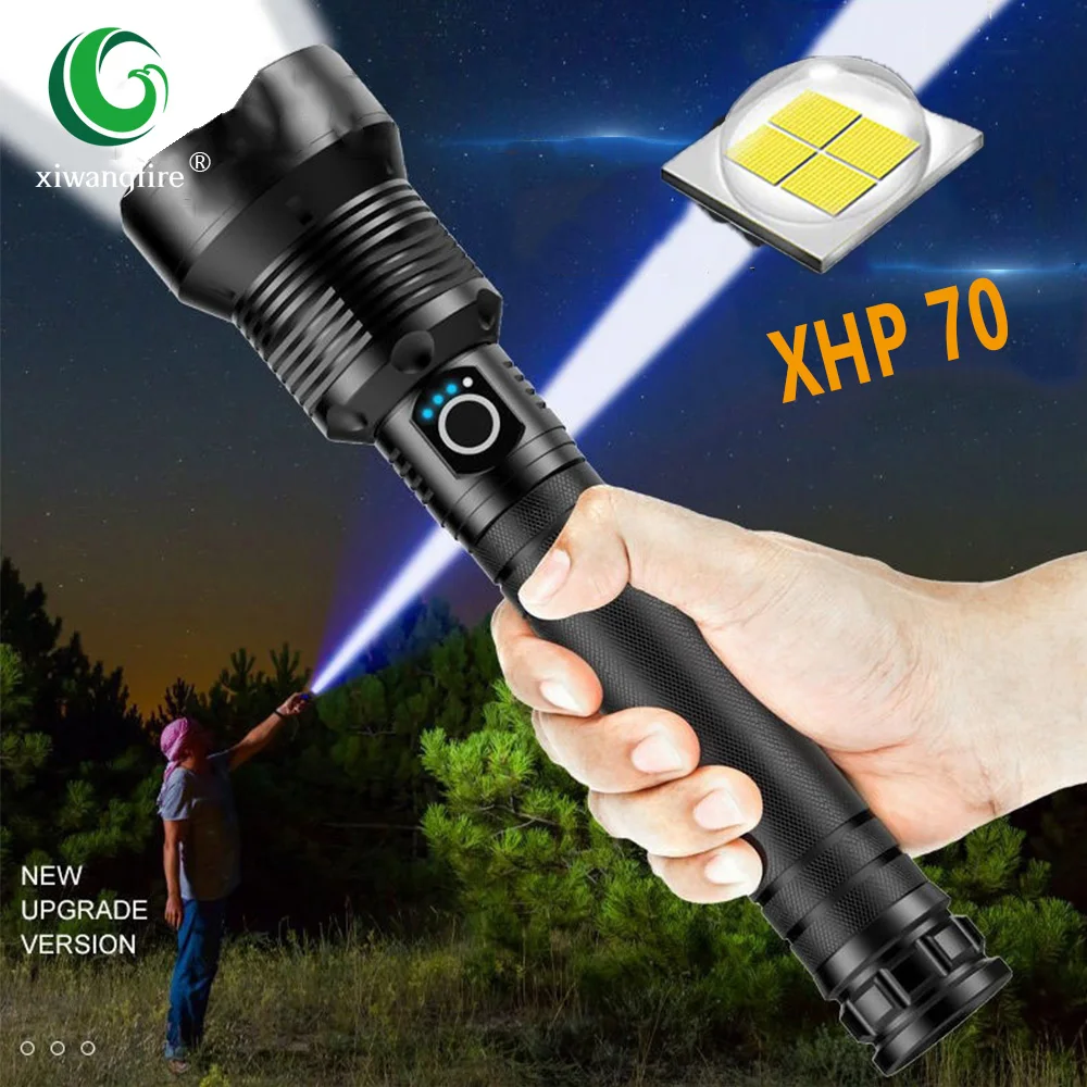 Super Bright XHP70 Aluminum Alloy Flashlight USB Charging Outdoor Waterproof Strobe 2000 Lumens Home Emergency Camping Light
Super Bright XHP70 Aluminum Alloy Flashlight USB Charging Outdoor Waterproof Strobe 2000 Lumens Home Emergency Camping Light