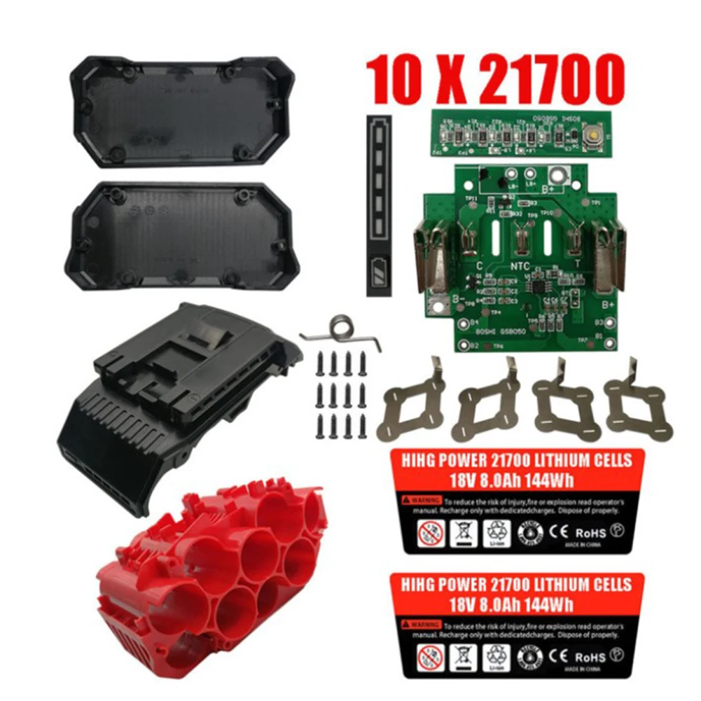 Battery Adapter Converter BAT618 Li-Ion Battery Plastic Case Cover 10x21700 PCB Circuit Board AAAAAAAAAAAAAAAAAAAAAForBosch 18V
Battery Adapter Converter BAT618 Li-Ion Battery Plastic Case Cover 10x21700 PCB Circuit Board AAAAAAAAAAAAAAAAAAAAAForBosch 18V