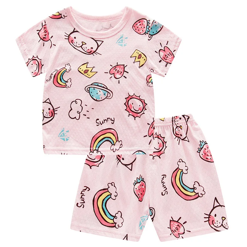 Kids 3-8Year Girls Clothing Sets Summer Thin Comfortable Pajamas Home Costume For Children T-shirt+Shorts Clothes Suit
Kids 3-8Year Girls Clothing Sets Summer Thin Comfortable Pajamas Home Costume For Children T-shirt+Shorts Clothes Suit