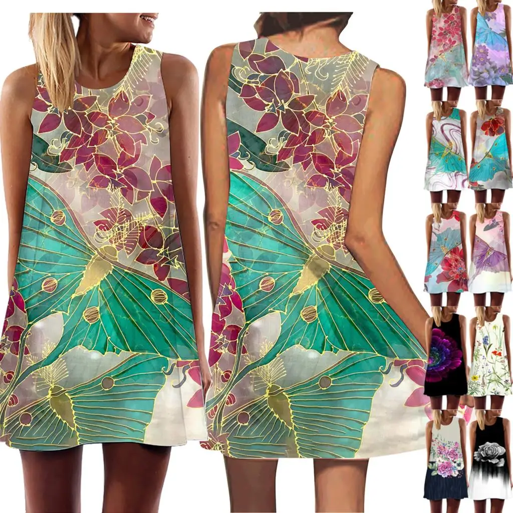 Women Summer 3D Floral Printed Dress Harajuku Casual Loose A-Line Sleeveless Mini Dresses Streetwear Vestiri Donna Eleganti
Women Summer 3D Floral Printed Dress Harajuku Casual Loose A-Line Sleeveless Mini Dresses Streetwear Vestiri Donna Eleganti