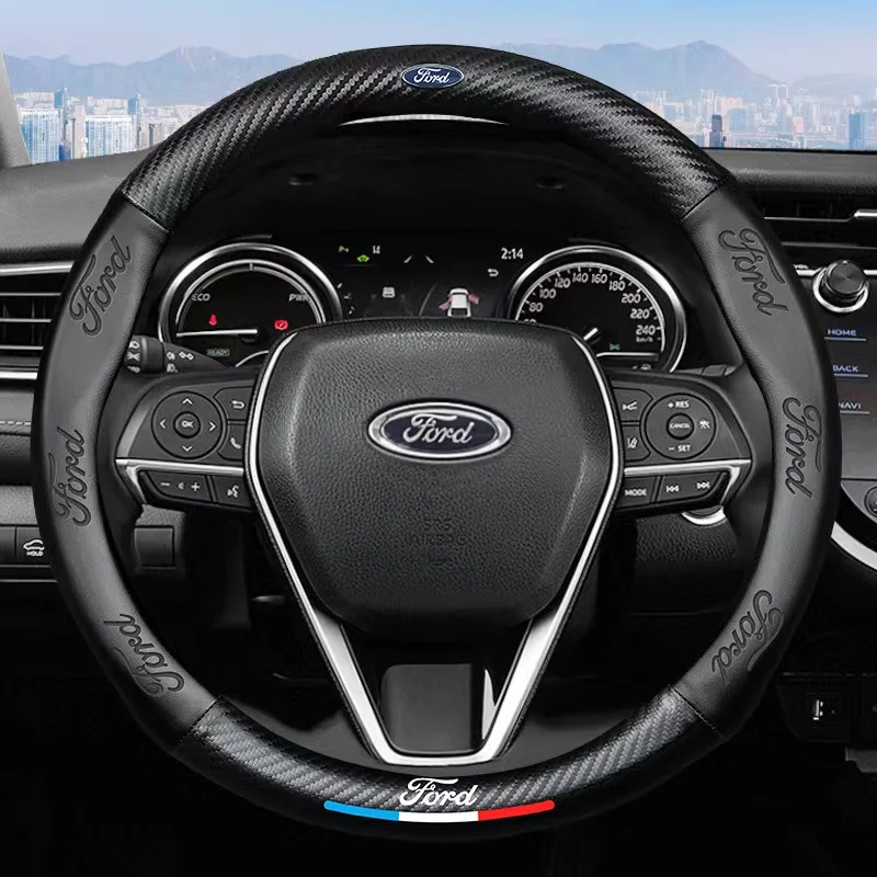Car Carbon Fiber Steering Wheel Cover Non-slip Suitable For Ford Foucus 2 MK2 MK3 Fiesta Mondeo Kuga Explorer Escape Edge Galaxy
Car Carbon Fiber Steering Wheel Cover Non-slip Suitable For Ford Foucus 2 MK2 MK3 Fiesta Mondeo Kuga Explorer Escape Edge Galaxy