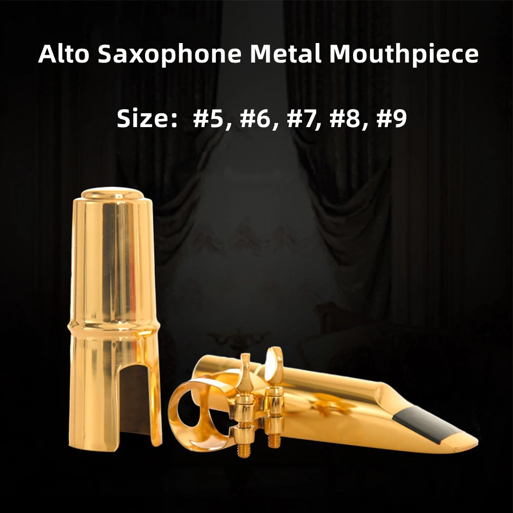 Professional Alto Saxophone Metal Mouthpiece Size 56789 With Ligature And Cap Gold Plating Sax Mouth Pieces Accessories
Professional Alto Saxophone Metal Mouthpiece Size 56789 With Ligature And Cap Gold Plating Sax Mouth Pieces Accessories
