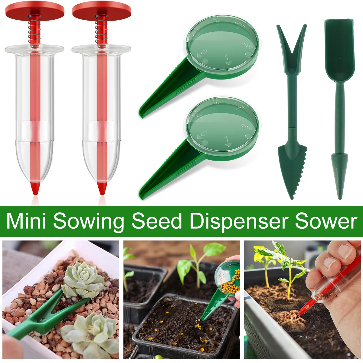 6Pcs Mini Sowing Seed Dispenser Sower Set Manual Handhold Seedlings Dibber And Widger Set Lightweight Practical Small Seed
6Pcs Mini Sowing Seed Dispenser Sower Set Manual Handhold Seedlings Dibber And Widger Set Lightweight Practical Small Seed