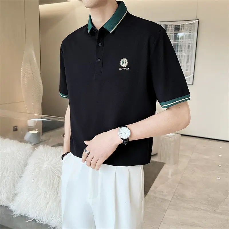 2023 Summer New Lapel Breathable Men's Casual Short Sleeves Loose Fashion Korean Version Solid Color Spliced Button POLO Shirt
2023 Summer New Lapel Breathable Men's Casual Short Sleeves Loose Fashion Korean Version Solid Color Spliced Button POLO Shirt