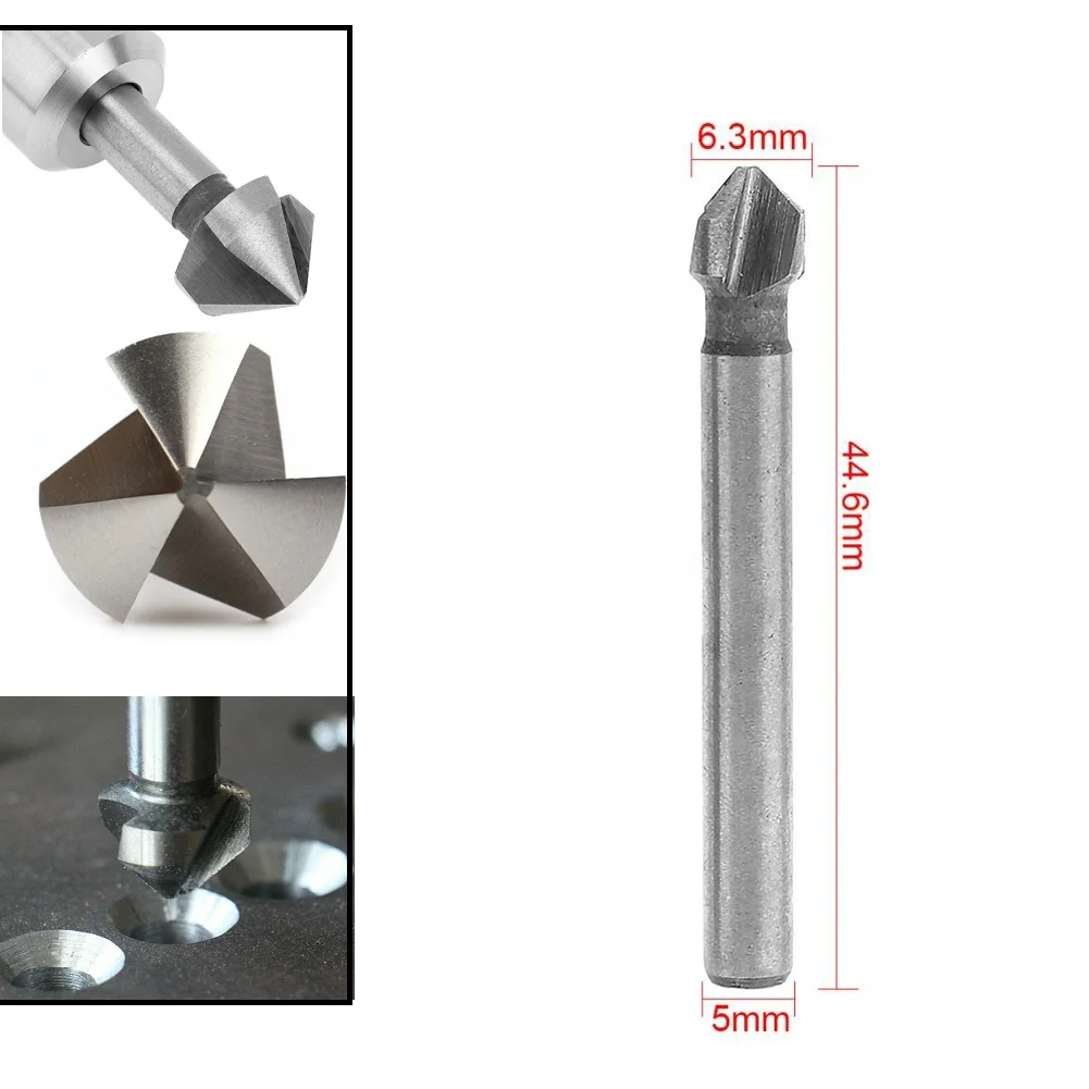 

Woodworking Tools Countersunk Drill Bit Tool Parts 3Flute 6.3-20.5mm 90 Degree Chamfer Chamfering Countersink Cutter