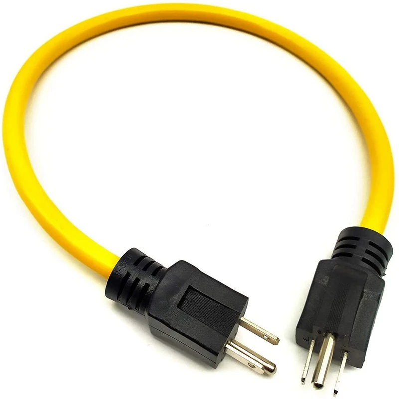 Generator Adapter Cord NEMA 5-15P For Transfer Switch, Extension Cord Adapter (3 Prong Plug 12AWG 125V)
Generator Adapter Cord NEMA 5-15P For Transfer Switch, Extension Cord Adapter (3 Prong Plug 12AWG 125V)
