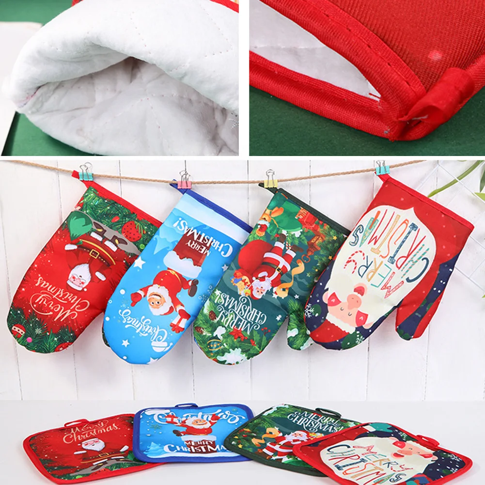 Hot Oven Mitts Baking Anti-Hot Gloves Pad Oven Microwave Insulation Mat Christmas Decoration Baking Kitchen Tools Xmas
Hot Oven Mitts Baking Anti-Hot Gloves Pad Oven Microwave Insulation Mat Christmas Decoration Baking Kitchen Tools Xmas