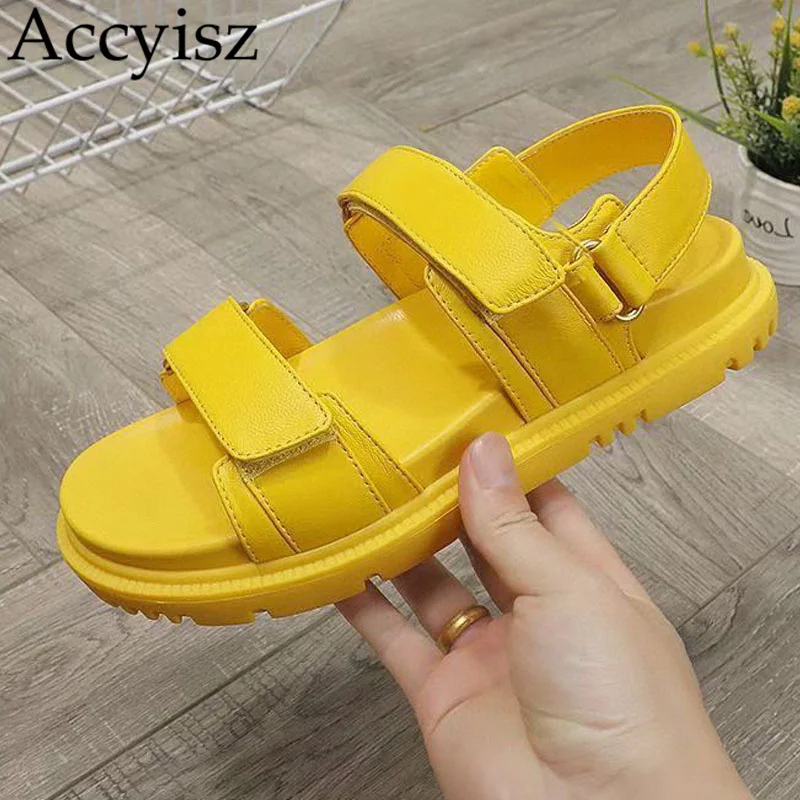 Real Leather Sandals Women Open Round Toe Flat Spring Summer Party Leisure Fariy Shoes Outdoor Comfort Vacation Beach Sandalias
Real Leather Sandals Women Open Round Toe Flat Spring Summer Party Leisure Fariy Shoes Outdoor Comfort Vacation Beach Sandalias