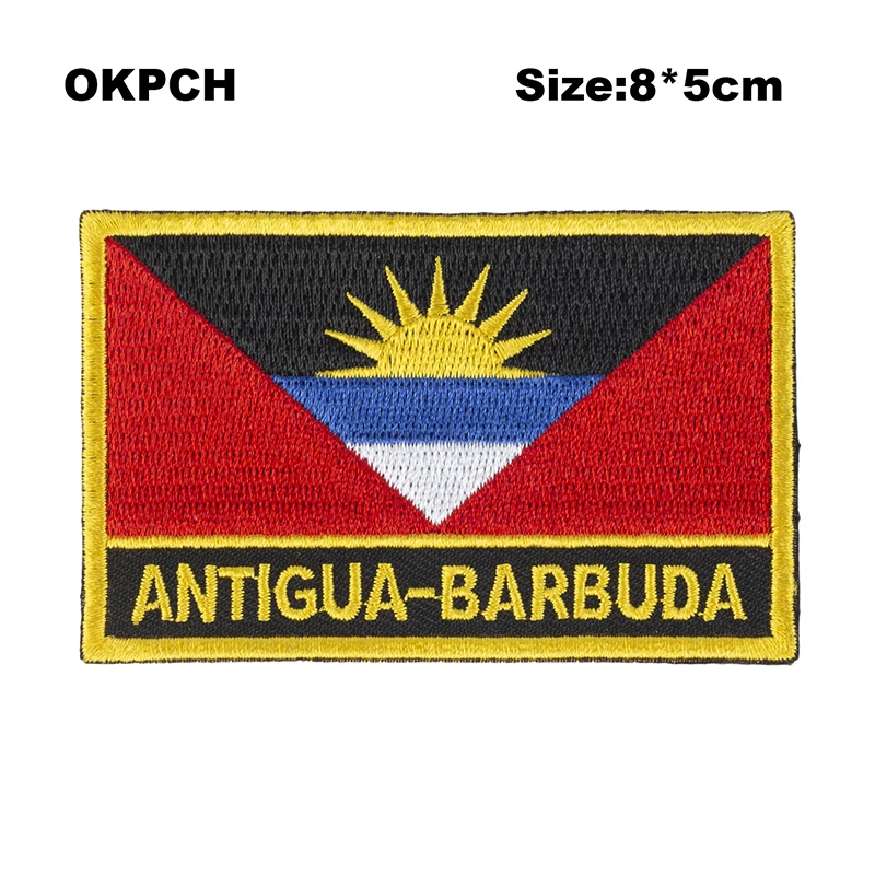 Antigua Flag Embroidery Patches Iron on Saw on Transfer patches Sewing Applications for Clothes in Home&Garden
Antigua Flag Embroidery Patches Iron on Saw on Transfer patches Sewing Applications for Clothes in Home&Garden