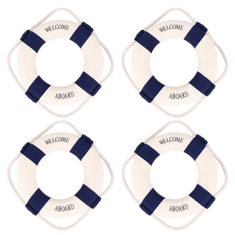4X Decorative Welcome Aboard Nautical Lifebuoy Ring Wall Hanging Home Decoration (Blue, 20Cm)
4X Decorative Welcome Aboard Nautical Lifebuoy Ring Wall Hanging Home Decoration (Blue, 20Cm)
