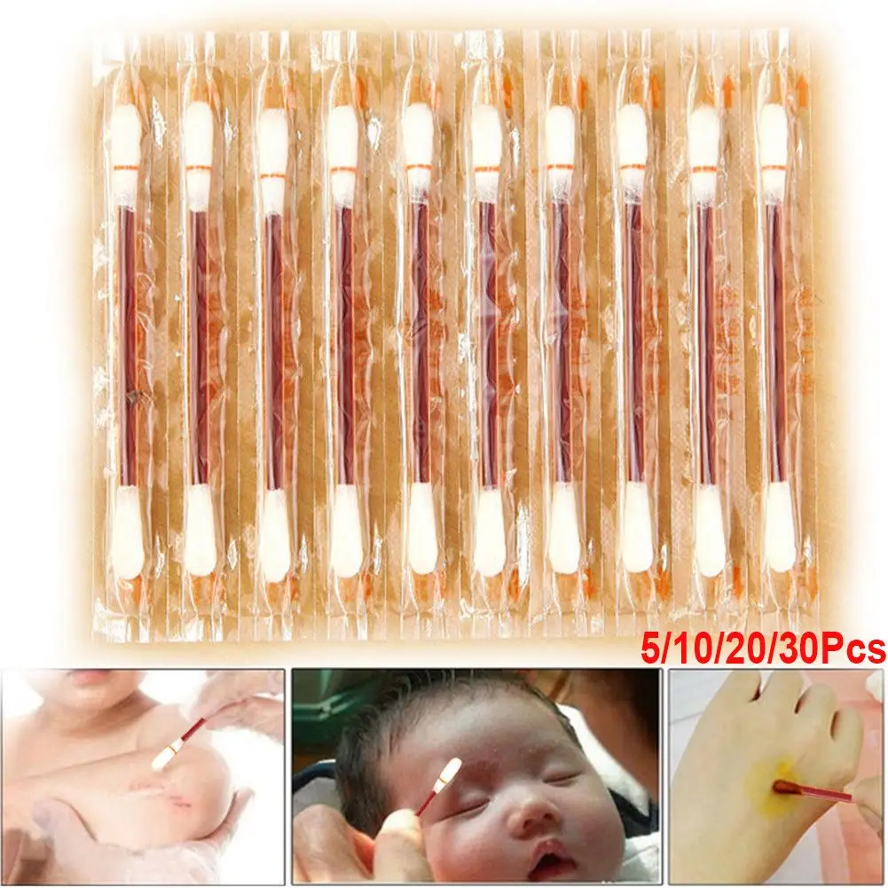 

to carry Wound treatment Family essential Aid Kit Supplies Cotton Stick Disinfected Medical Iodine Disposable Swab