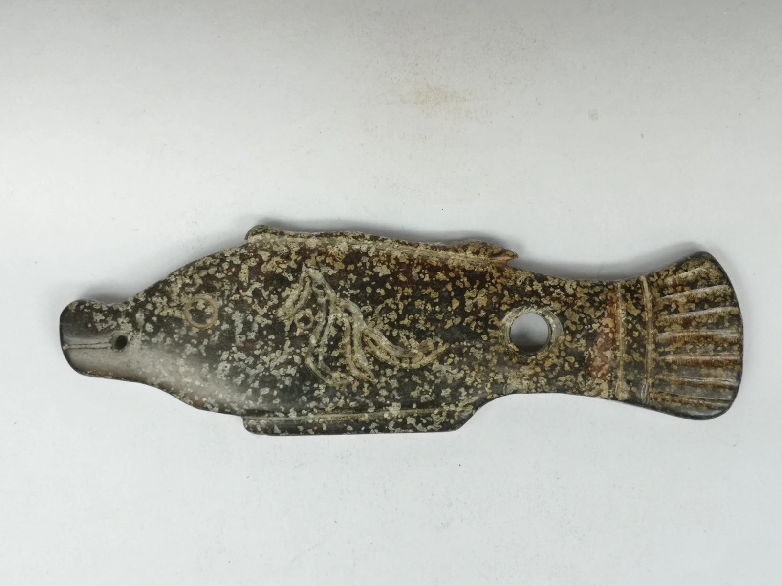 1919 Collection Chinese Hongshan Culture Black Magnet Jade carving shark fish Pendant Ornament gift
1919 Collection Chinese Hongshan Culture Black Magnet Jade carving shark fish Pendant Ornament gift