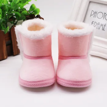 Newborn Toddler Warm Boots Winter First Walkers baby Girls Boys Shoes Soft Sole Fur Snow Booties Kids Snow Boots for 0-18M Bebe