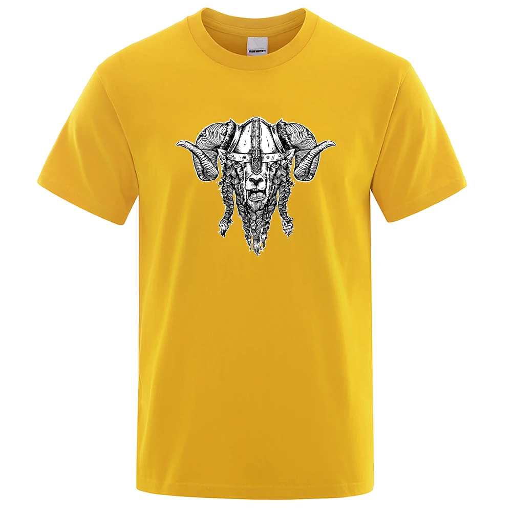 Viking Sheep Warrior Helmet Mens T-Shirt 100% Cotton Loose Tee Clothing Fashion Sweat Clothes Crewneck Menswears Summer Tops
Viking Sheep Warrior Helmet Mens T-Shirt 100% Cotton Loose Tee Clothing Fashion Sweat Clothes Crewneck Menswears Summer Tops