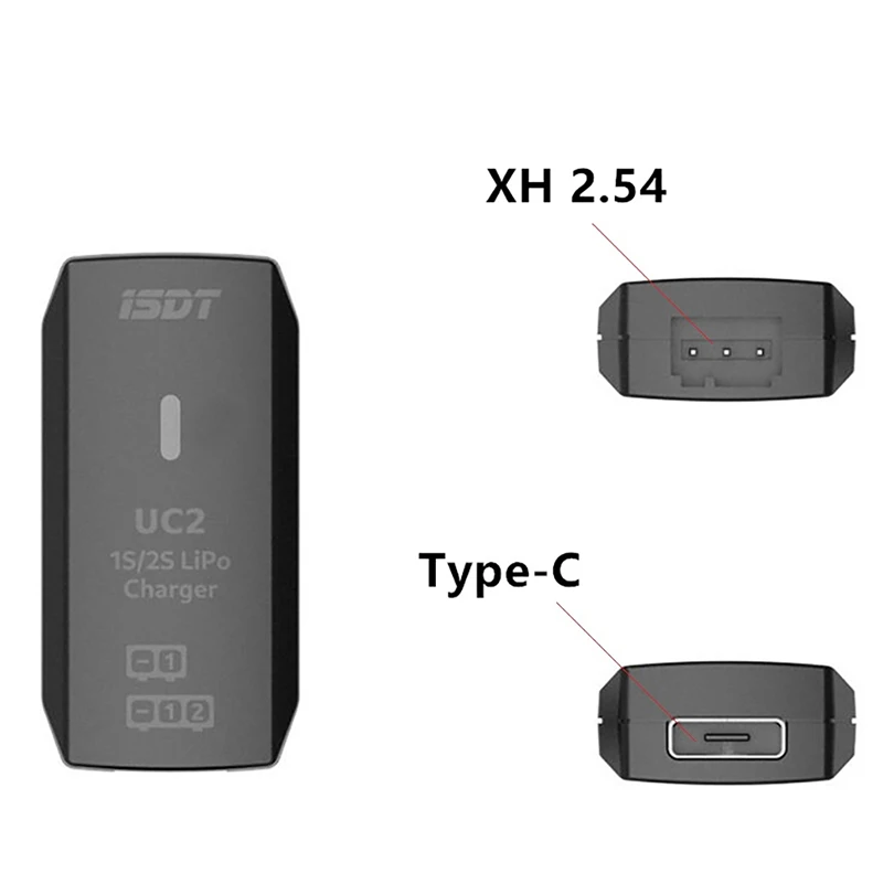 ISDT UC2 1S/2S LiPo Смарт зарядное устройство USB XH 2,54 порт баланса прямой зарядки
ISDT UC2 1S/2S LiPo Смарт зарядное устройство USB XH 2,54 порт баланса прямой зарядки