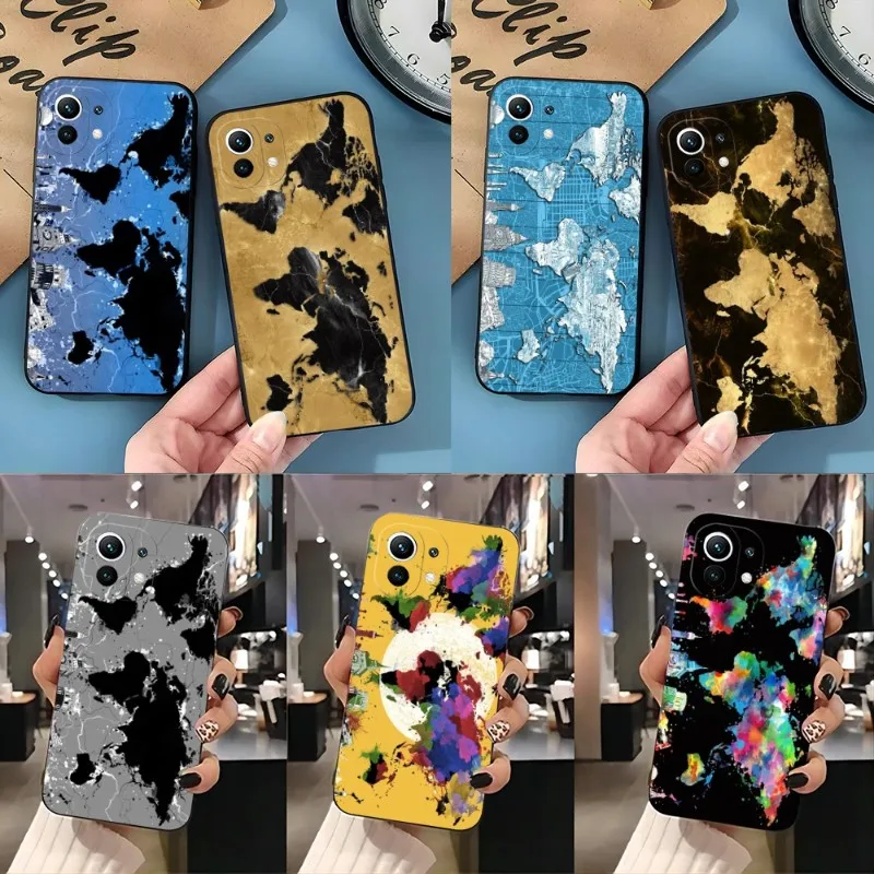 World Map Phone Case For Xiaomi 12 12Pro 11 11i 11T 11X 10 10i 10S 9 9T Pro Youth Ulltra MIX4 CIVI Funda Black Solt Coque
World Map Phone Case For Xiaomi 12 12Pro 11 11i 11T 11X 10 10i 10S 9 9T Pro Youth Ulltra MIX4 CIVI Funda Black Solt Coque