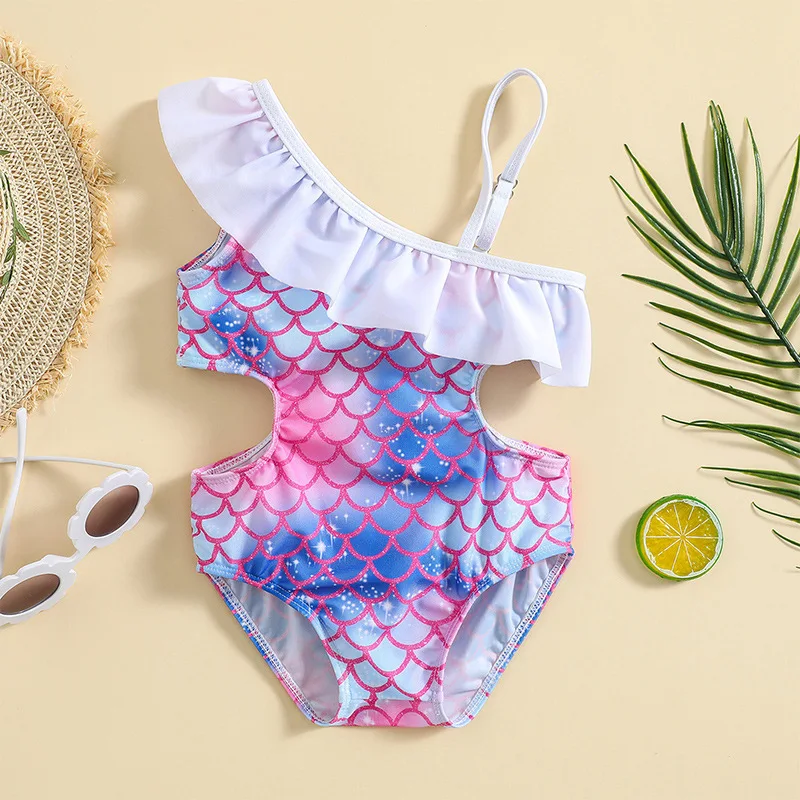 Kids Girls' Swimwear Swimming Equipment Mermaid One Piece Girls' One Shoulder Strap Hot Spring Beach Girls' Swimsuit
Kids Girls' Swimwear Swimming Equipment Mermaid One Piece Girls' One Shoulder Strap Hot Spring Beach Girls' Swimsuit