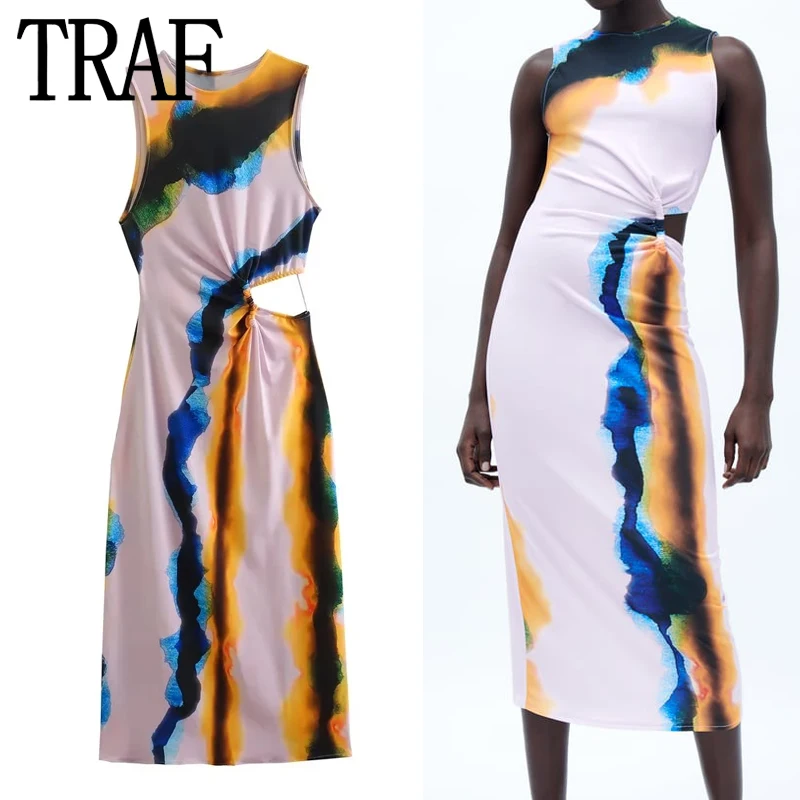 TRAF Print Long Dress Women Cut Out Bodycon Dress Women Sleeveless Midi Summer Dresses For Woman 2023 Elegant Party Dresses
TRAF Print Long Dress Women Cut Out Bodycon Dress Women Sleeveless Midi Summer Dresses For Woman 2023 Elegant Party Dresses