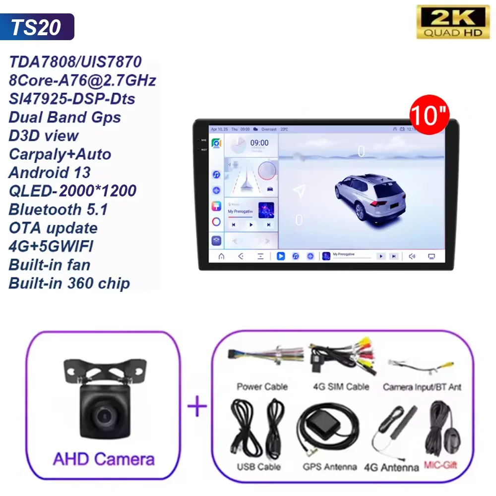 Автомагнитола TS18 TS20 TS105 7870 Universal 9 10 дюймов QLED 2K с Android 13, мультимедийный видеоплеер, Carplay, DSP, DTS, 2DIN
Автомагнитола TS18 TS20 TS105 7870 Universal 9 10 дюймов QLED 2K с Android 13, мультимедийный видеоплеер, Carplay, DSP, DTS, 2DIN