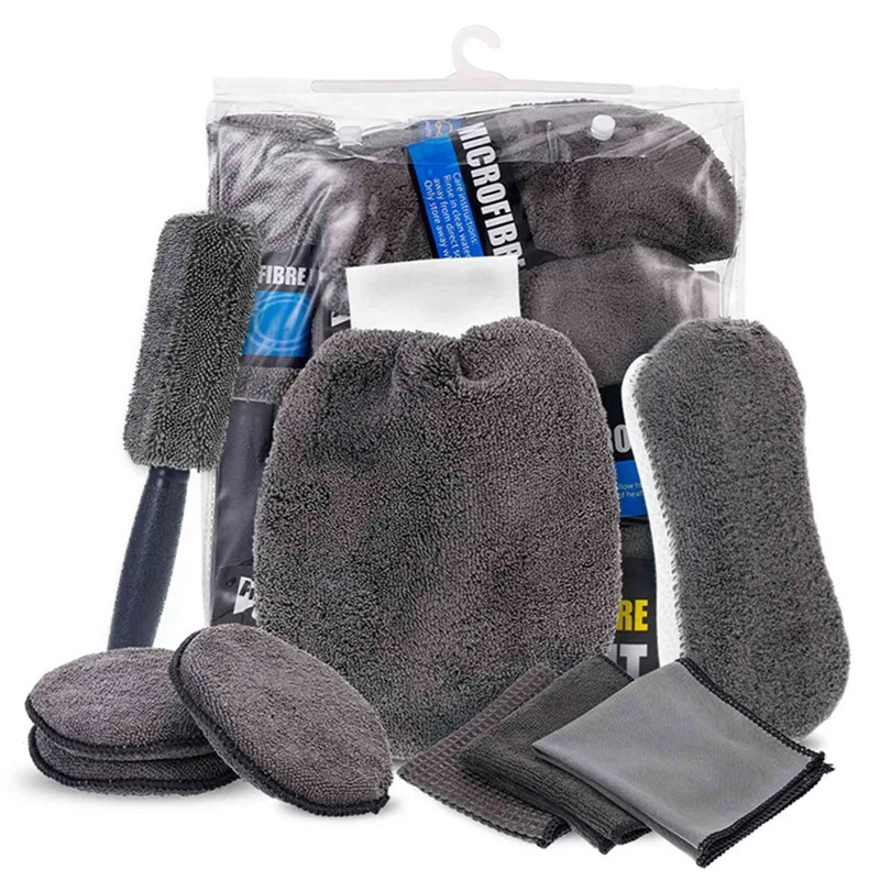 9pcs/Set Auto Cleaning Tools Microfiber Towel Car Tire Brush Soft Absorbancy Glove Detailing Car Motorcycle Washer Care Set
9pcs/Set Auto Cleaning Tools Microfiber Towel Car Tire Brush Soft Absorbancy Glove Detailing Car Motorcycle Washer Care Set