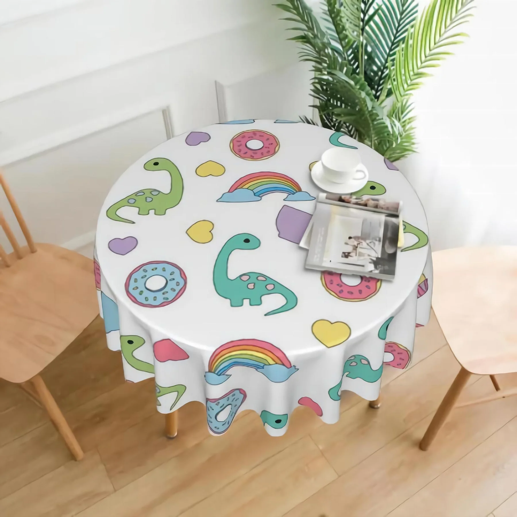 Cartoon Dinosaur Round Tablecloth 60 Inch Stain Resistant Spillproof Polyester Fabric Table Cloth for Picnic Kitchen
Cartoon Dinosaur Round Tablecloth 60 Inch Stain Resistant Spillproof Polyester Fabric Table Cloth for Picnic Kitchen