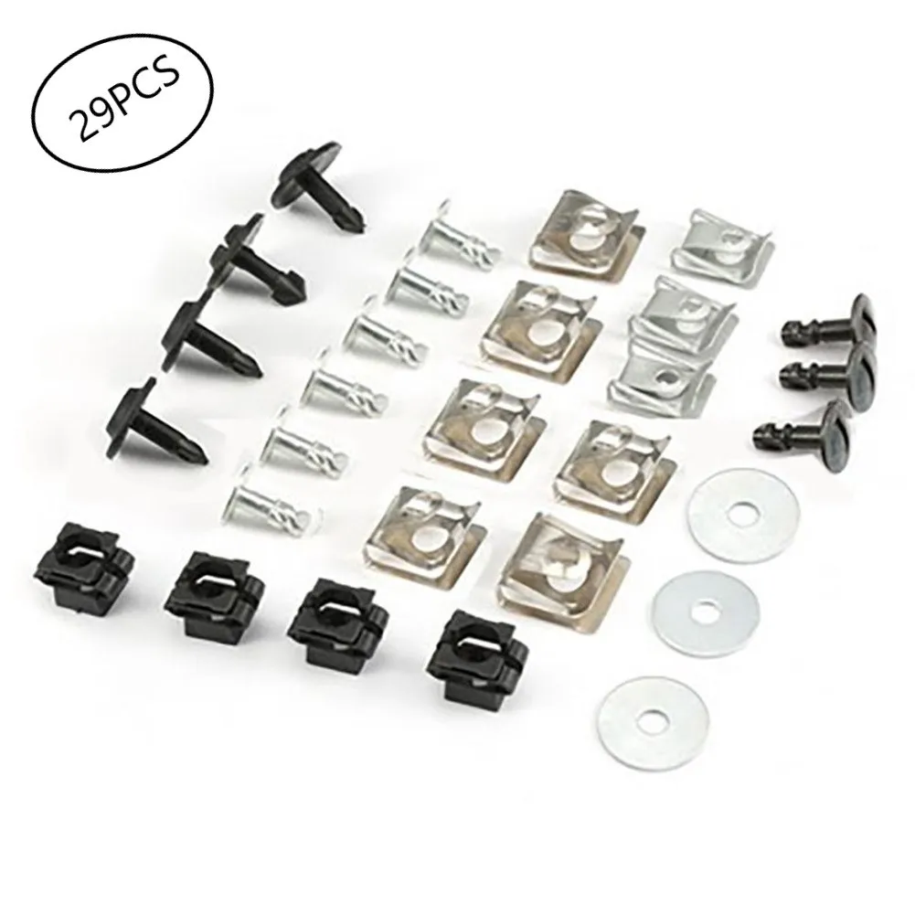 1 Set Of 29pcs Mixed Car Engine Hood Screw Clips Set White Metal Gasket For A4 A5 High Quality Car Accessories
1 Set Of 29pcs Mixed Car Engine Hood Screw Clips Set White Metal Gasket For A4 A5 High Quality Car Accessories