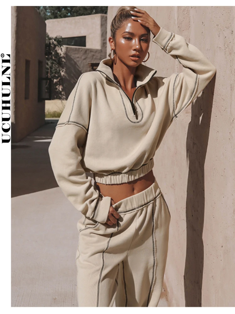 Women Trouser Two Pieces Suits Streetwear Long Sleeve Pullover Sweater Tracksuit Female Jogging Pants Festivals Clubwear
Women Trouser Two Pieces Suits Streetwear Long Sleeve Pullover Sweater Tracksuit Female Jogging Pants Festivals Clubwear